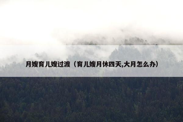 月嫂育儿嫂过渡（育儿嫂月休四天,大月怎么办）