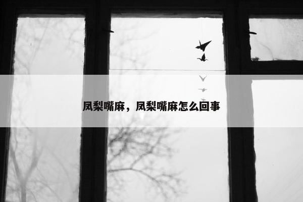 凤梨嘴麻,凤梨嘴麻怎么回事 凤梨嘴麻,凤梨嘴麻怎么回事