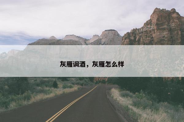 灰雁调酒,灰雁怎么样 灰雁调酒,灰雁怎么样
