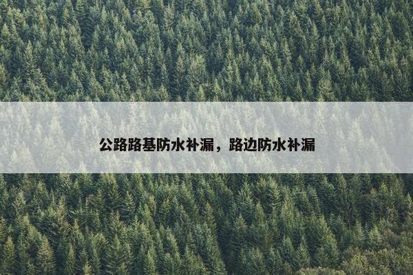 公路路基防水补漏,路边防水补漏 公路路基防水补漏,路边防水补漏