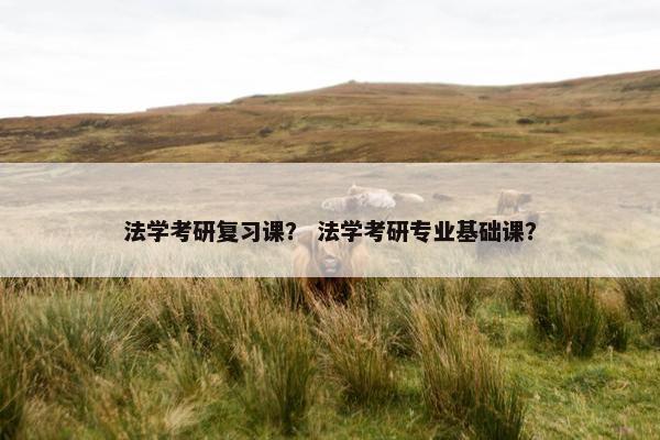法学考研复习课？ 法学考研专业基础课？
