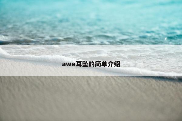 awe耳坠的简单介绍 awe耳坠的简单介绍