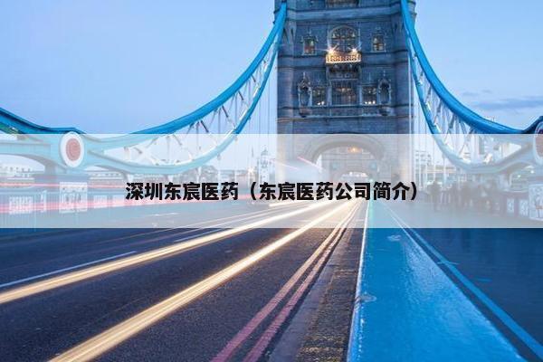 深圳东宸医药(东宸医药公司简介) 深圳东宸医药(东宸医药公司简介)