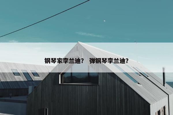 钢琴家李兰迪? 弹钢琴李兰迪? 钢琴家李兰迪? 弹钢琴李兰迪?