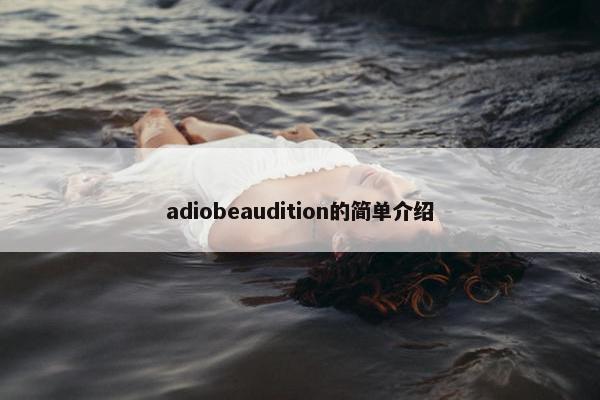 adiobeaudition的简单介绍 adiobeaudition的简单介绍