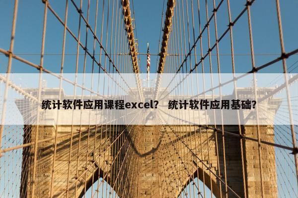 统计软件应用课程excel? 统计软件应用基础? 统计软件应用课程excel? 统计软件应用基础?