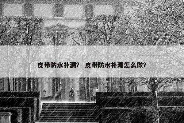 皮带防水补漏？ 皮带防水补漏怎么做？