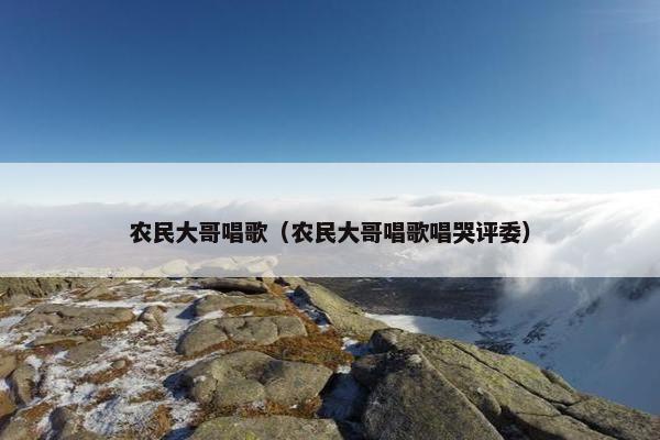 农民大哥唱歌(农民大哥唱歌唱哭评委) 农民大哥唱歌(农民大哥唱歌唱哭评委)