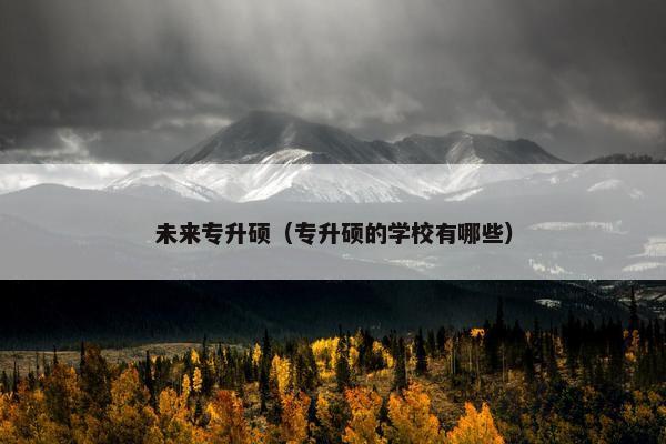 未来专升硕(专升硕的学校有哪些) 未来专升硕(专升硕的学校有哪些)