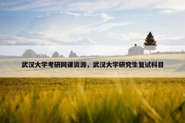 武汉大学考研网课资源,武汉大学研究生复试科目 武汉大学考研网课资源,武汉大学研究生复试科目